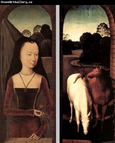 Hans Memling Diptych with the Allegory of True Love